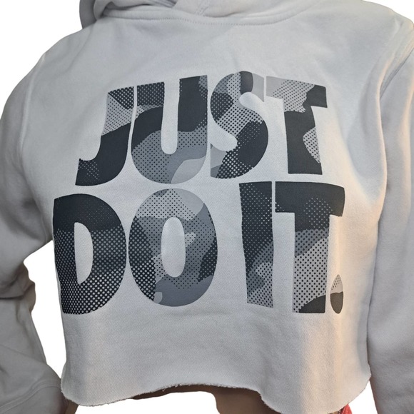 NIKE Crop Top Pullover hoodie Just Do It - Picture 2 of 4